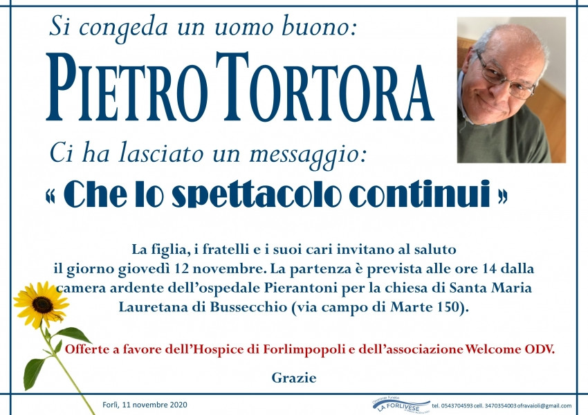 Manifesto lutto Pietro Tortora